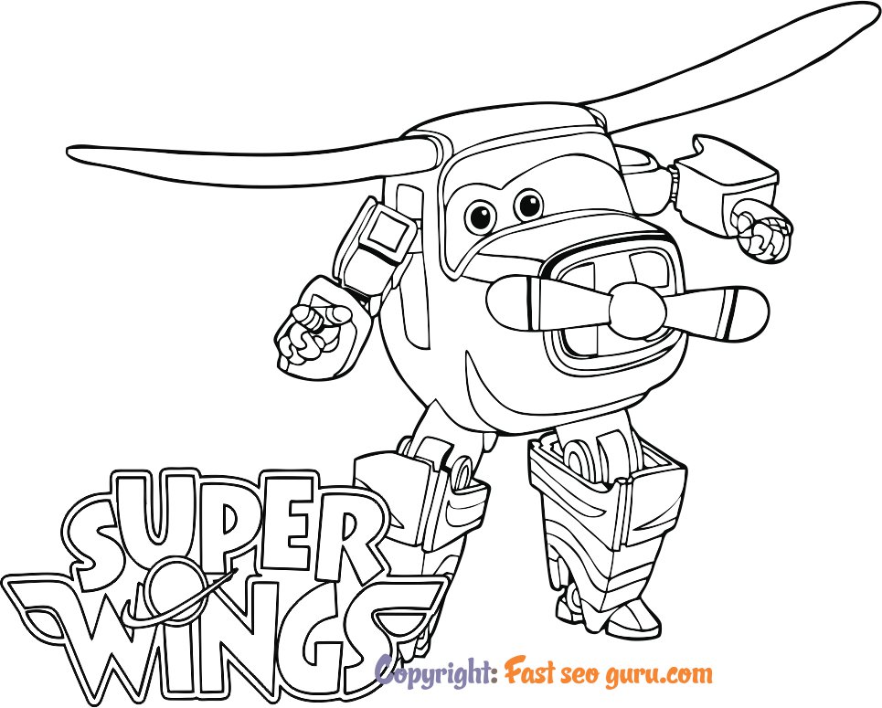 Picture to color Bello super wings